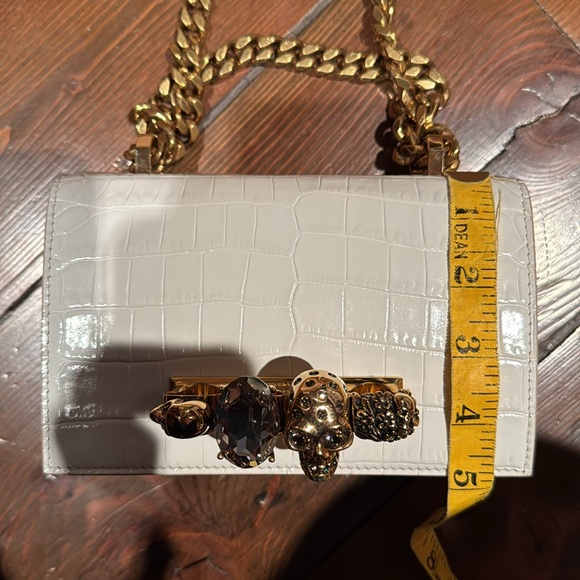 Alexander McQueen Croc Embossed Leather Satchel - Picture 11 of 12